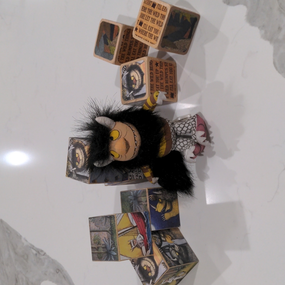 "Where the wild things are" blocks and plush